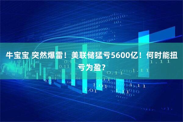 牛宝宝 突然爆雷！美联储猛亏5600亿！何时能扭亏为盈？