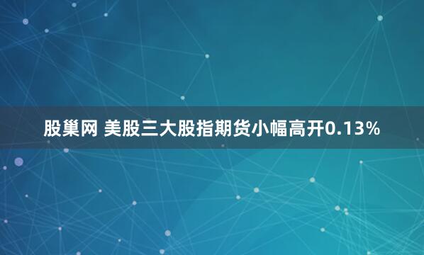 股巢网 美股三大股指期货小幅高开0.13%