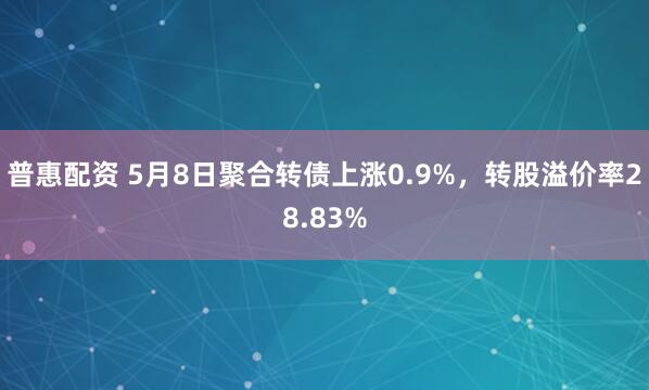 普惠配资 5月8日聚合转债上涨0.9%，转股溢价率28.83%