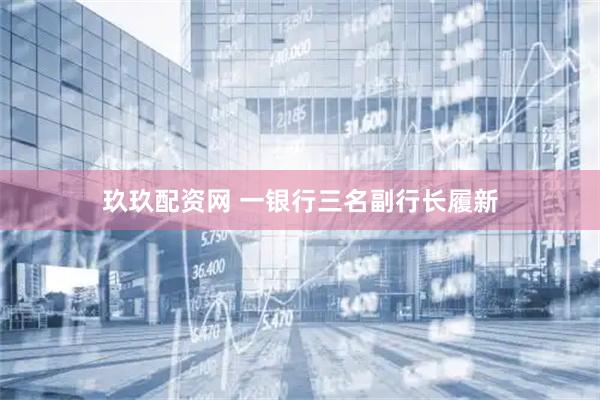 玖玖配资网 一银行三名副行长履新